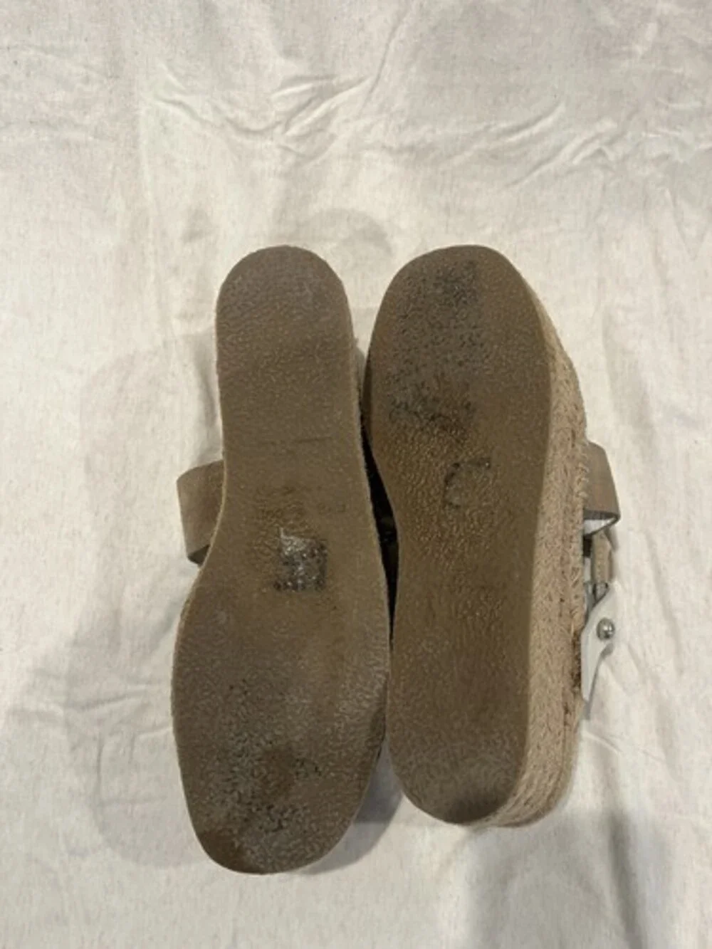 rag & bone Taupe Suede Leather August Espadrille Sandals Womens 38.5
